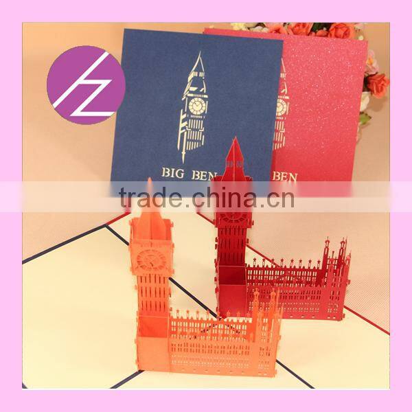 Creative Big Ben Design 3D Wedding Invitation Party Card Greeting Card 3D-9