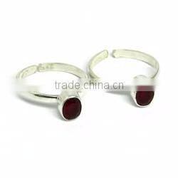 Special Secret !! Red Onyx 925 Sterling Silver Toe Rings, Unique Silver Jewelry, Sterling Toe Rings
