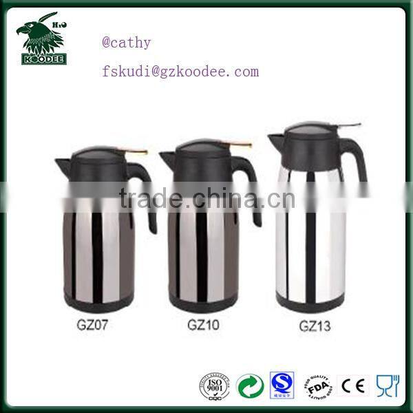 2015 latest new stainless steel electric thermo kettle
