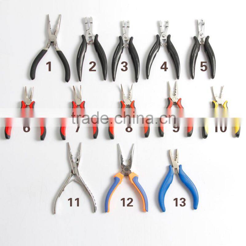 2016 hot selling Stainless steel hair extension pliers Function Clamp Plier Metal Micro Plier