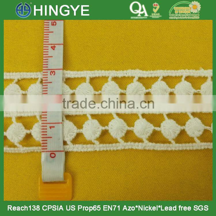 wholesale off white crochet cotton lace for garments H1506