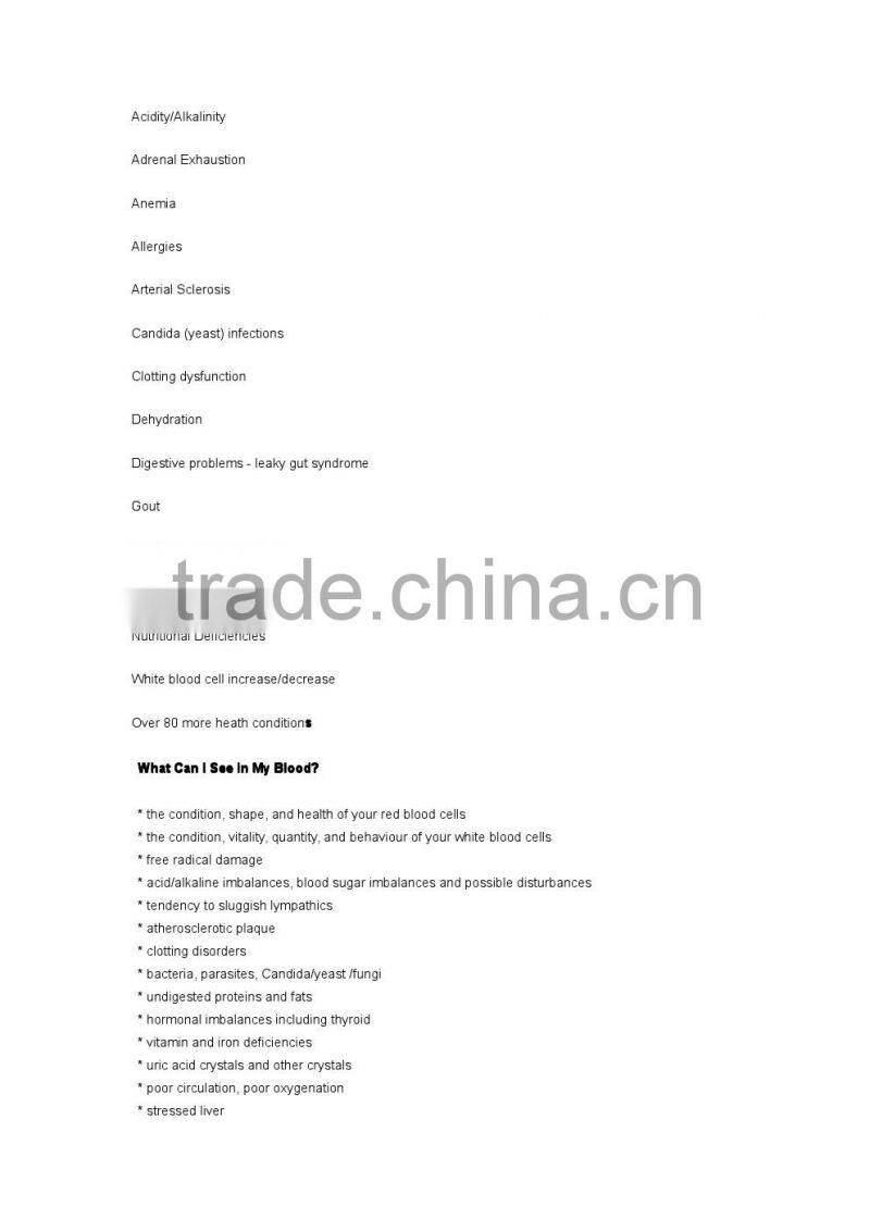 Live Blood Test machine/Live Blood Screening machine