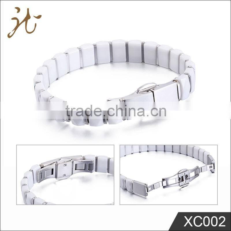 Fashion high quality stainless steel ceramic bracelet wholesale