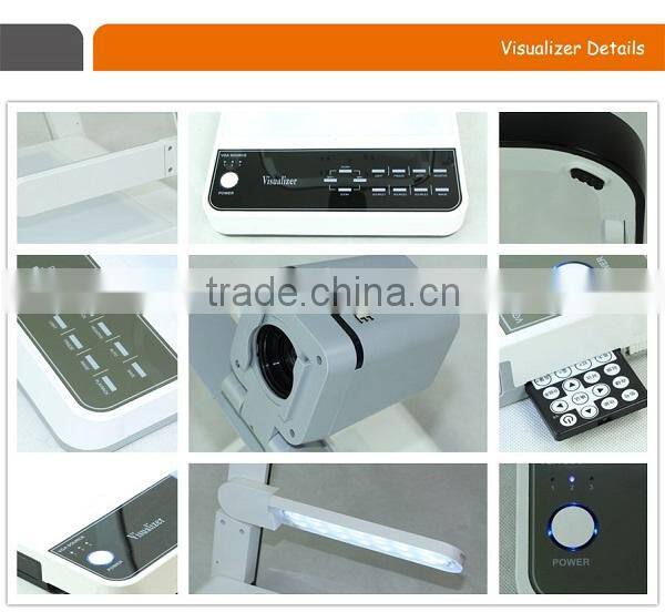 Hot selling portable visualizer document scanner LED lights touch screen controller portable document camera visual presenter