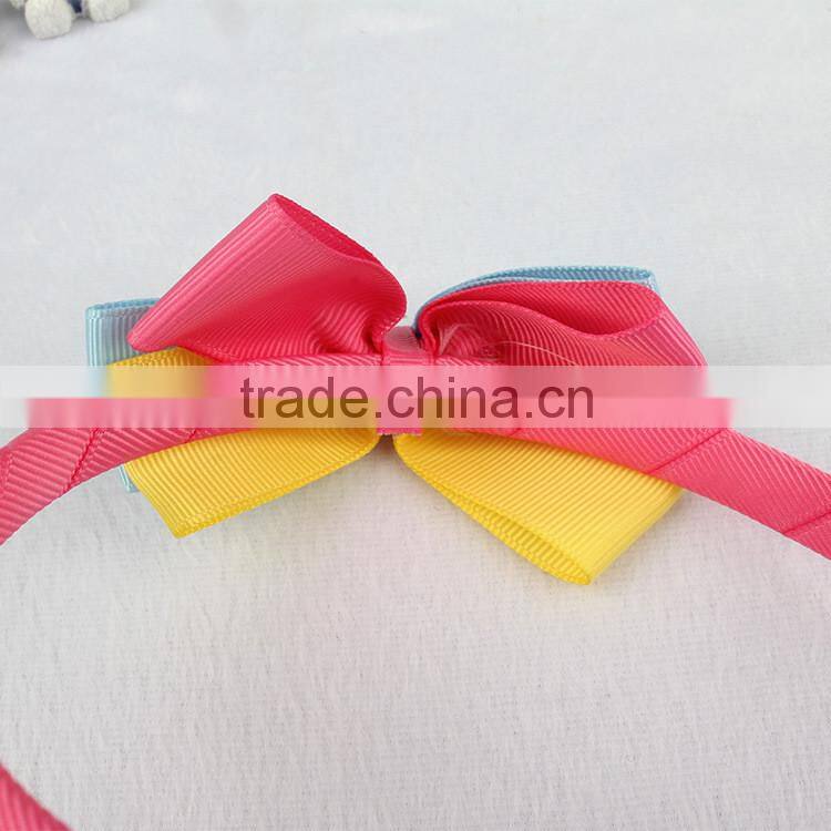 1headband+2hair clips+2 ponlytailer fashion children polyester ribbon hair accessories girl hair ornament yiwu headwear new