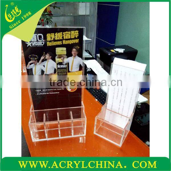 Acrylic display stand for business card desktop acrylic display stand with insert