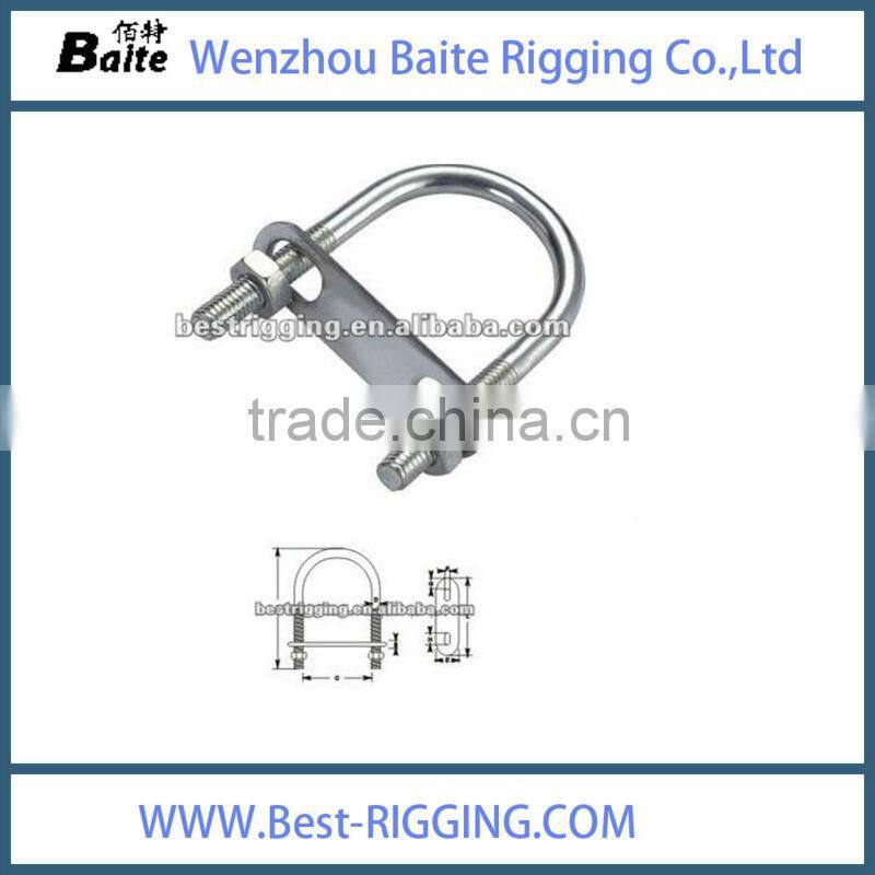 HARDWARE RIGGING ZINC PLATED U -SHAPED BOLT WITH NUT