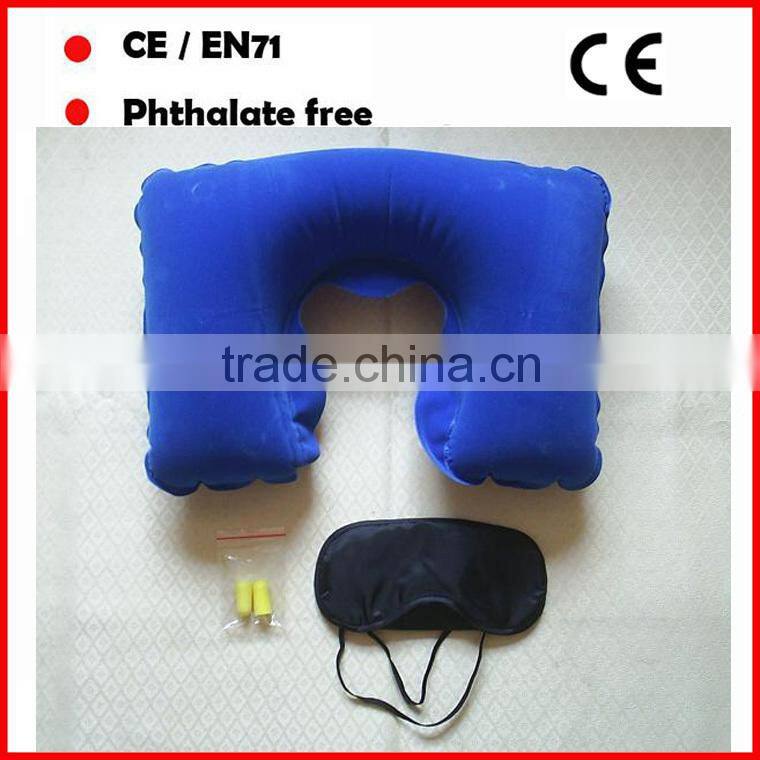 Inflatable U Shape Pillow Rest Support Blinder Earplug
