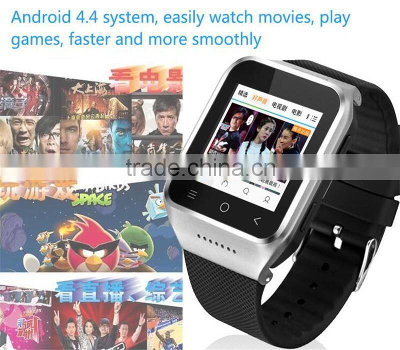5.0M camera 3G WCDMA 2100 WiFi GPS smart watch android 4.4