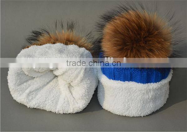 2015 new hot sale warm fold brim knitting cap