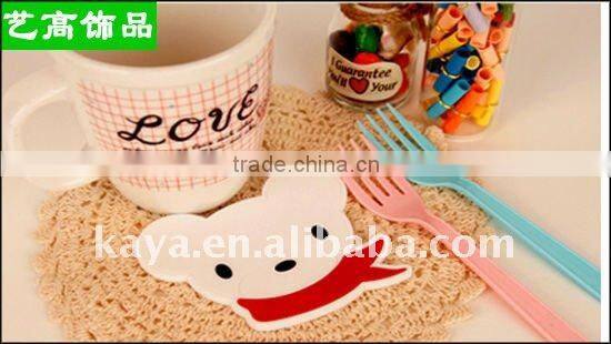 Custom design 3d soft pvc christmas cup coaster