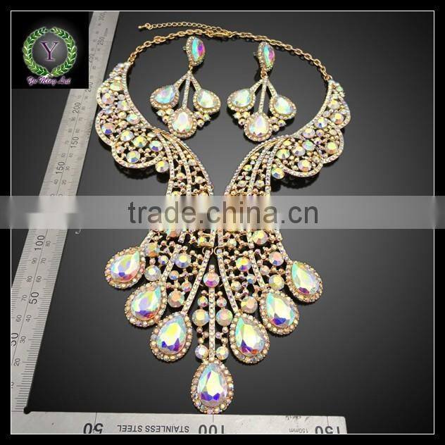 2016 New Arrival handmade crystal Jewelry set which for Wedding jewelry set Match Clothes KHK860