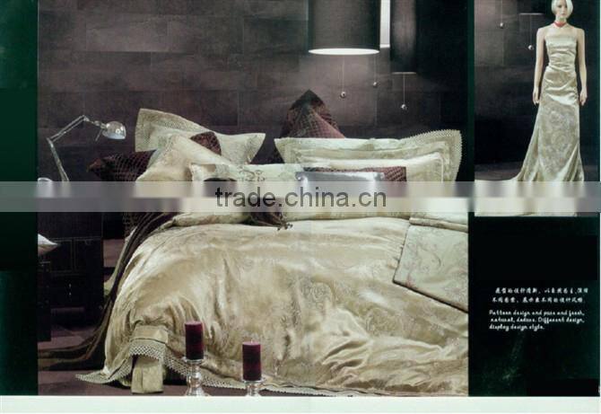 2016 luxury wedding silk bedding comforter sets