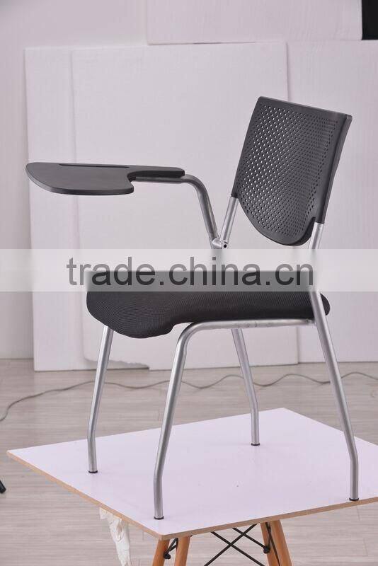 Cushion seat plastic office student chair with writing pads tablet, HYL-7009