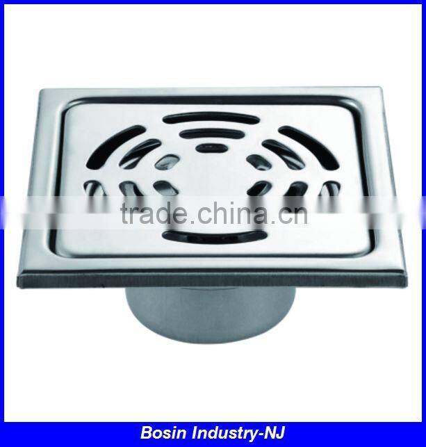 square anti smell stainless steel shower brass floor drain