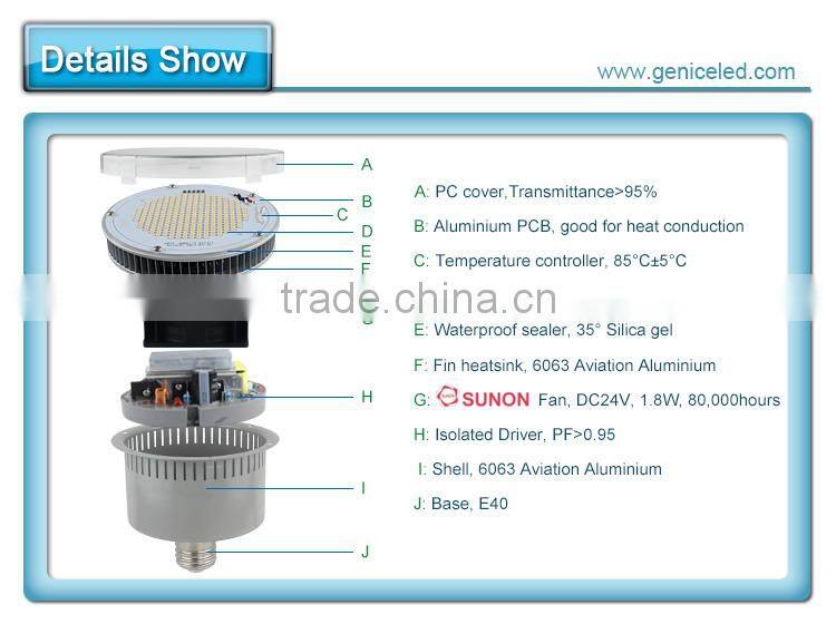 LED 150w e39 e40 130lm/w high performance led street flood light system 150w led high bay light