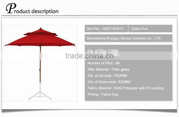 240CM*8K red color luxury chair umbrella