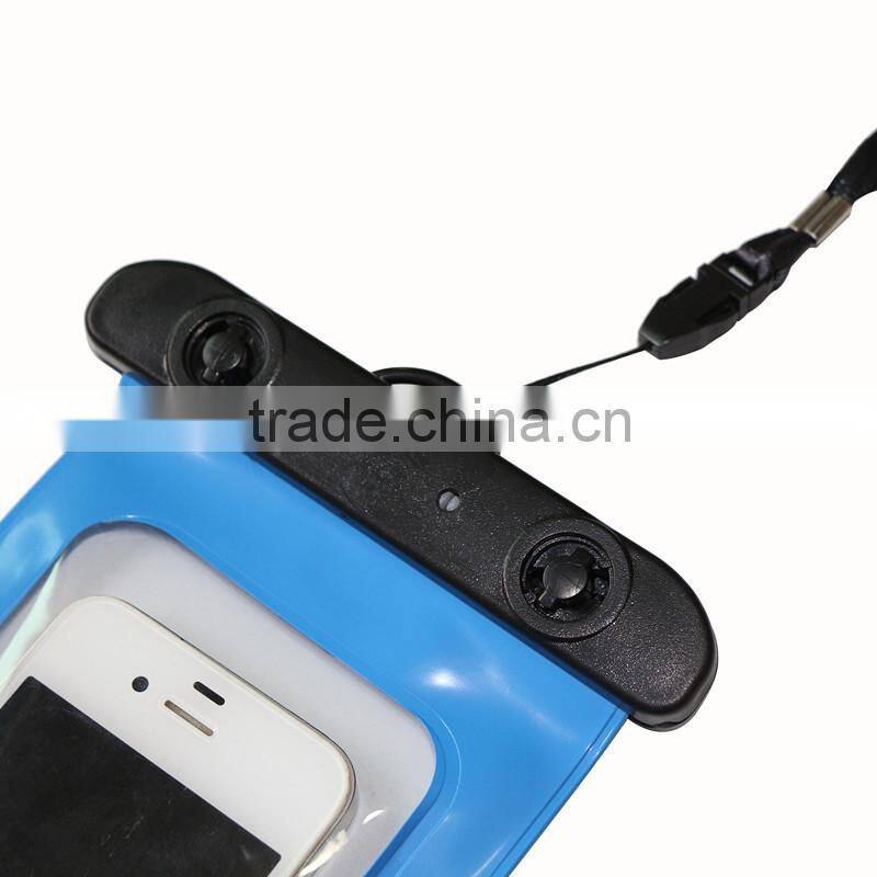 Touch screen clear PVC cell phone waterproof bag