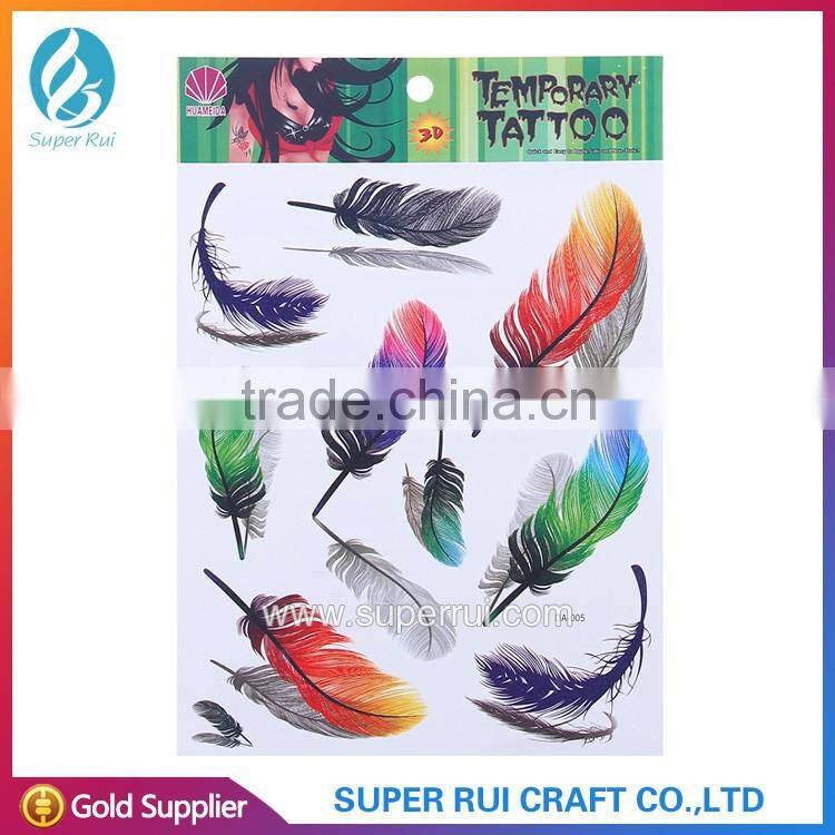 New and beautiful 3D temporary sticker tattoo for body