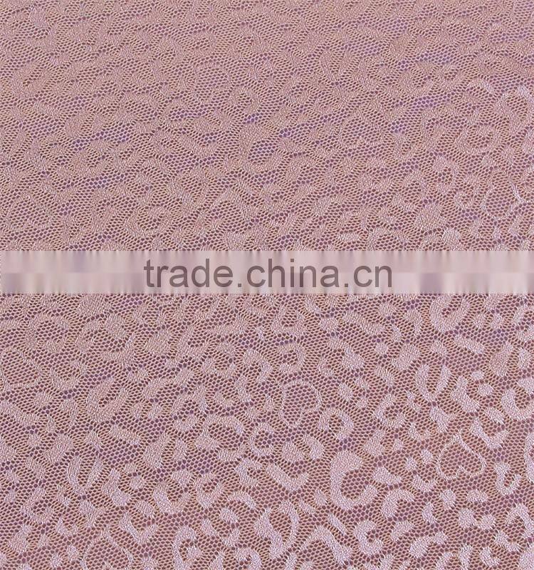 Double colors soft elastic nylon polyter lace fabric