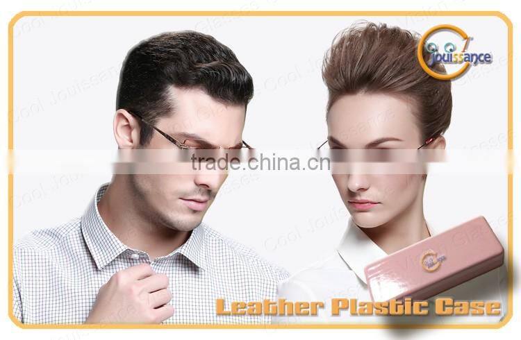 Fashion Eco-Friendly leather material case eyewear suitcases for eyeglasses
