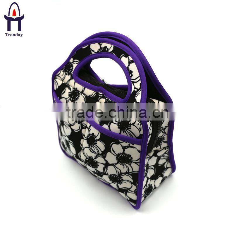 Wholesale insulated printing neoprene multi-compartment lunch bag