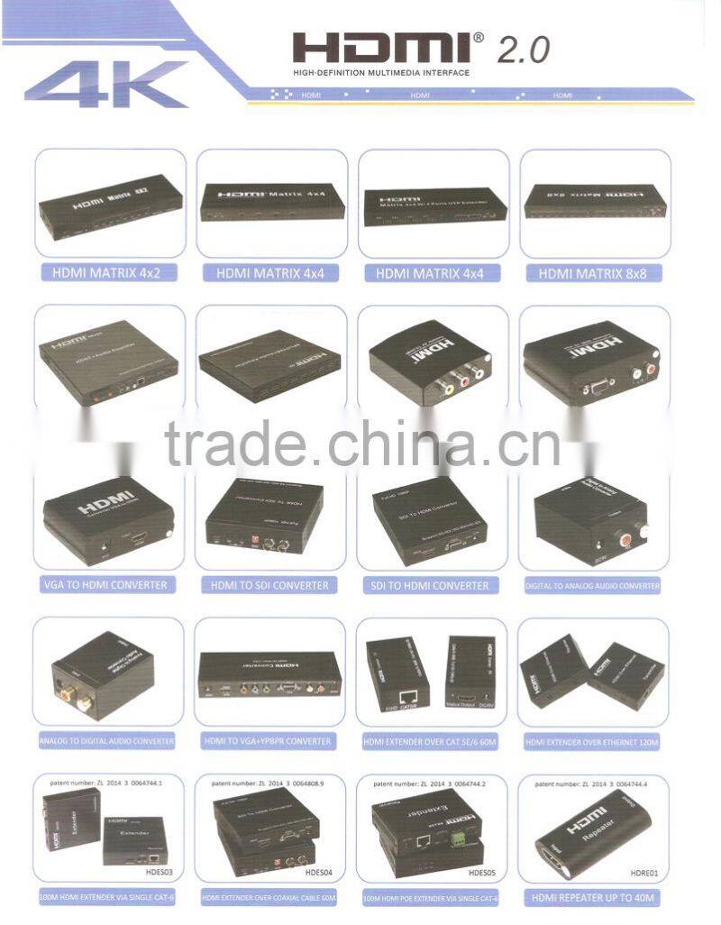 300m VGA Extender with audio VGA UTP extender 1x1 with Audio over cat5e/6 up to 300M with power supply