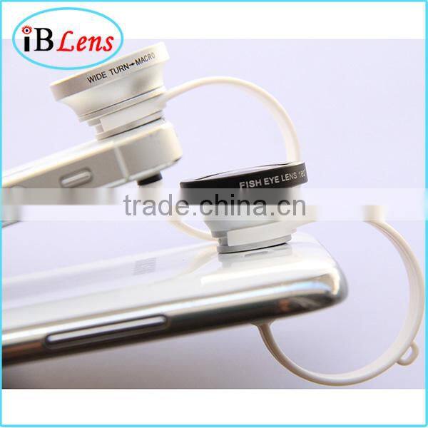 2016 New Design Universal clip Fish eye + Wide angle + Macro 3 in 1 camera Lens for Mobile Phone