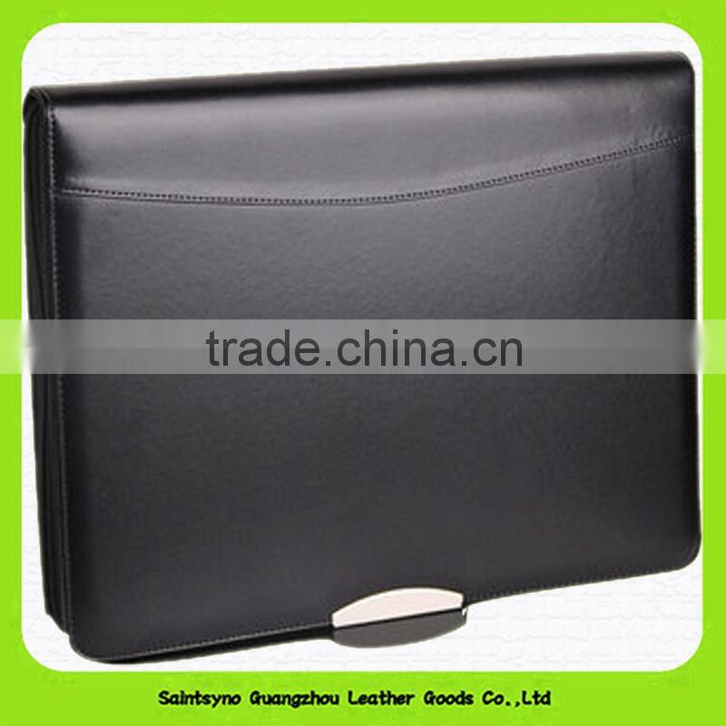 Customized A4 Leather Document File Cover Folder With Calculator Office File Cover Designs