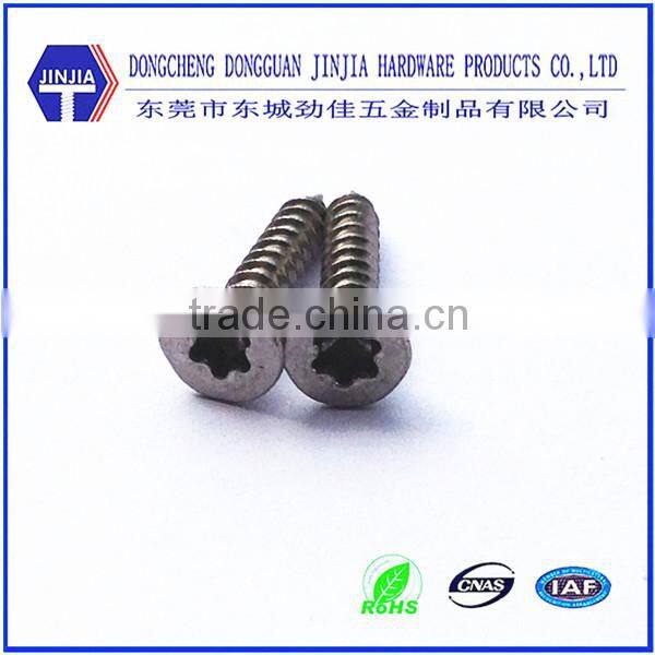 ASME stainless steel 18-8 countersunk torx screw 6#-32*6.3