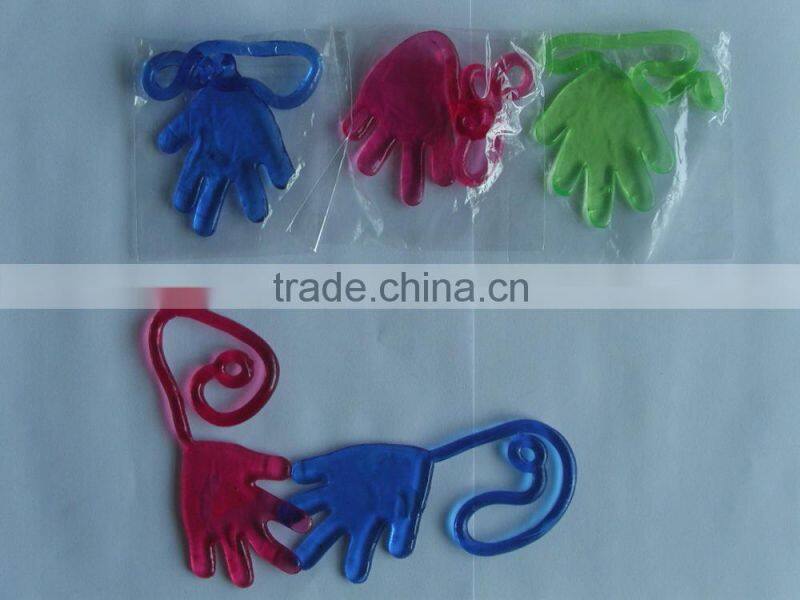 Wholesale assorted color Sticky hand toy