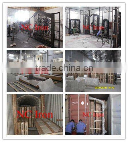 Eyebrow Top Decorative Wrought Iron Single door