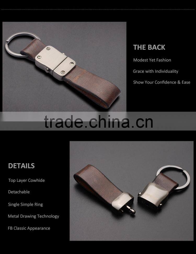 Detachable Top Quality Blank Leather Key Chain