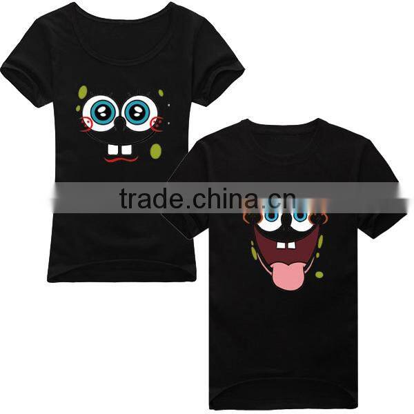Tattoo no label yellow brand cute family love couple t-shirt