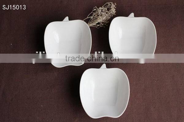 wholesale leaf design white porcelain dinner plate