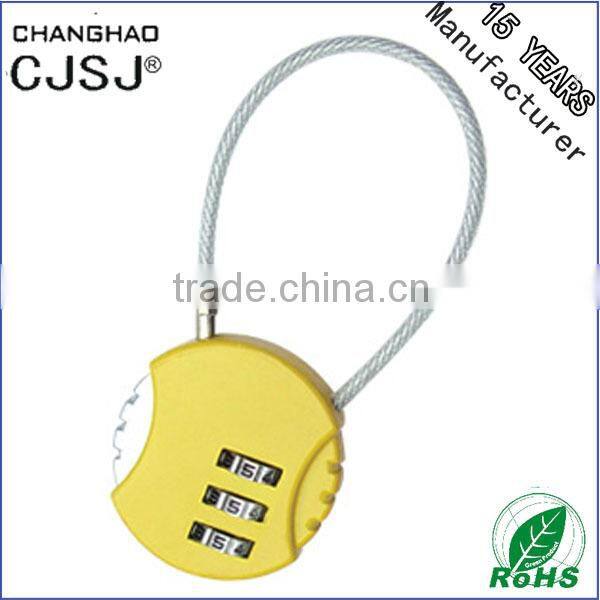 CJSJ Hot Sale Cable Padlock CR-839 Combination Digital Combination Padlock