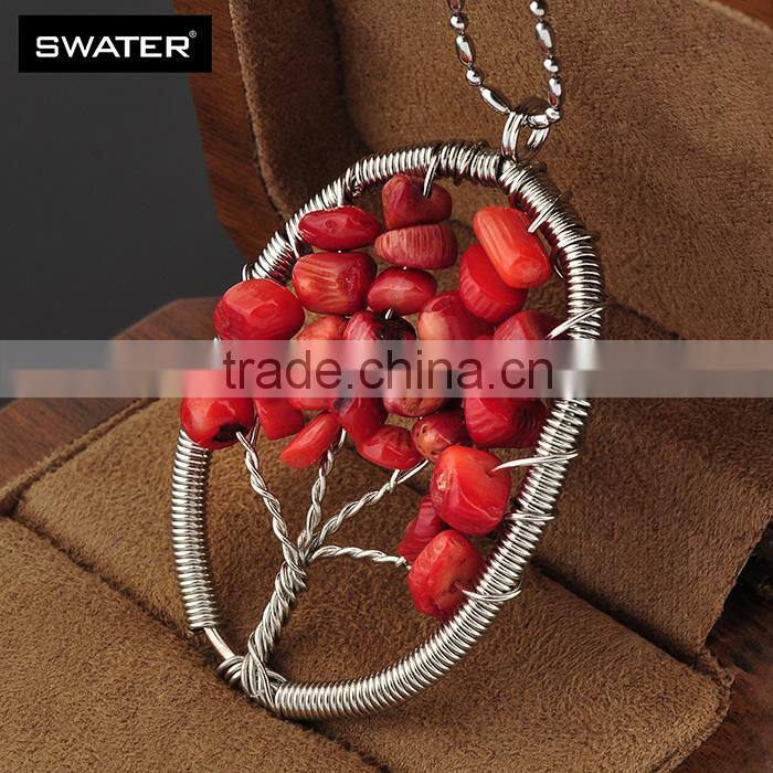New Invention 2016 Women Red Coral Necklace Price