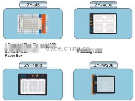 ZY-204+J 1660 tie-points with jumper wire cable kit solderless breadboard
