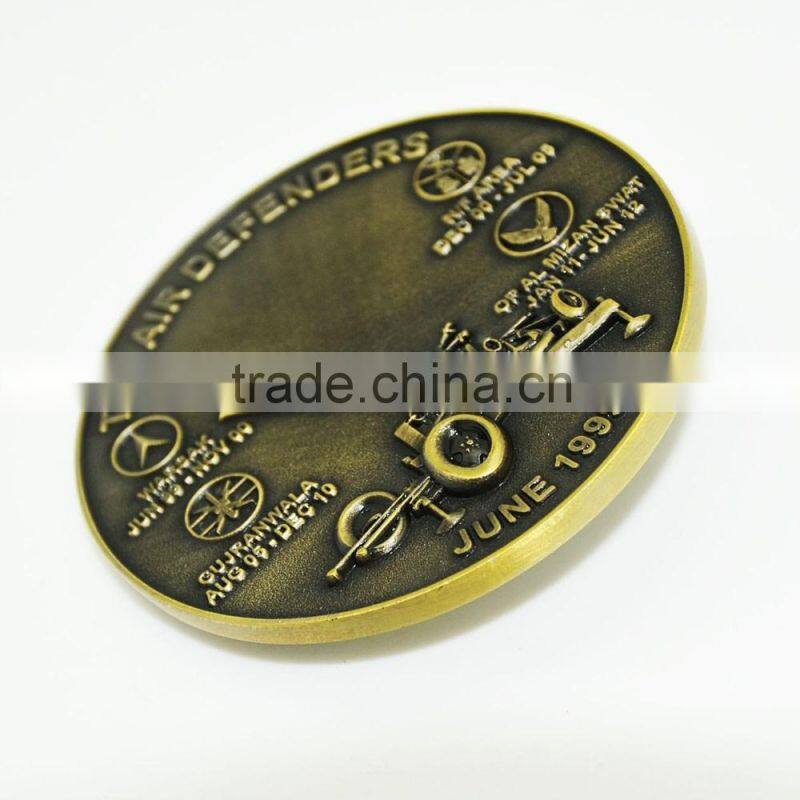 High quality custom antique brass souvenir coin