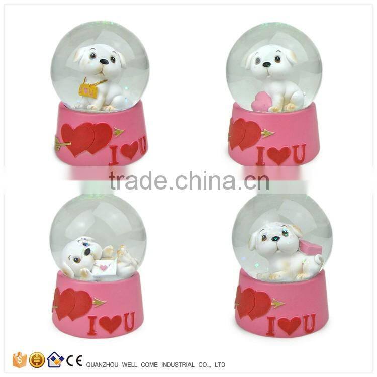 Handmade Wedding Snow Globe Dogs and Puppies for Sale