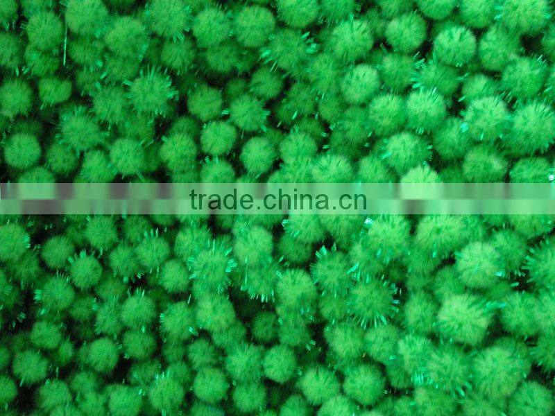 beautiful yellow pom pom with high quality low price for Christmas decorations