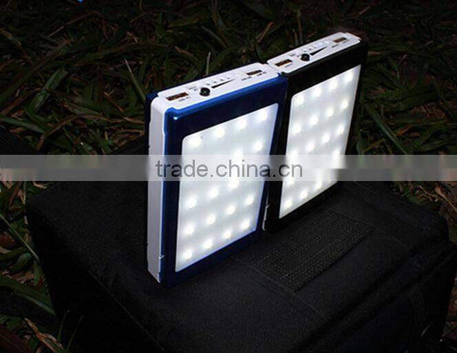 6000mah LED camping light small solar panel with light solar power bank for oppo find 7
