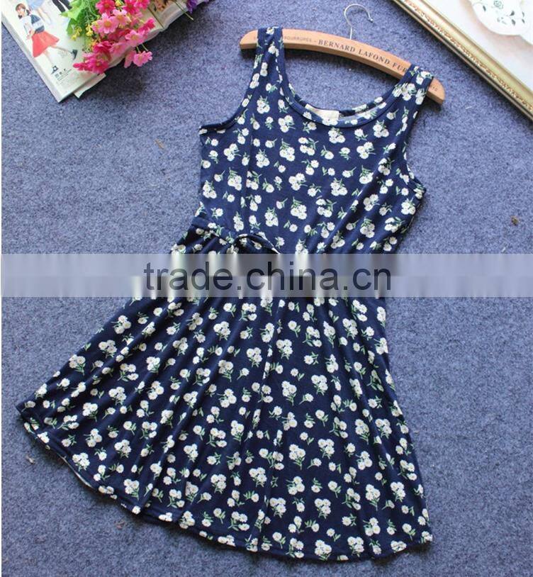 ladies latest smart casual one piece dress in floral print