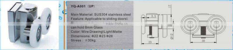 Shower Glass Door Double Top & Bottom Rollers Runners Pulley Wheels