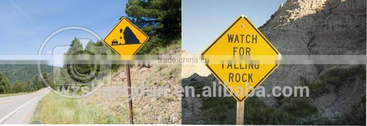 .Hot sale high quality Reflective aluminium warning signs safety signs,notice signs customized, caution failing rock