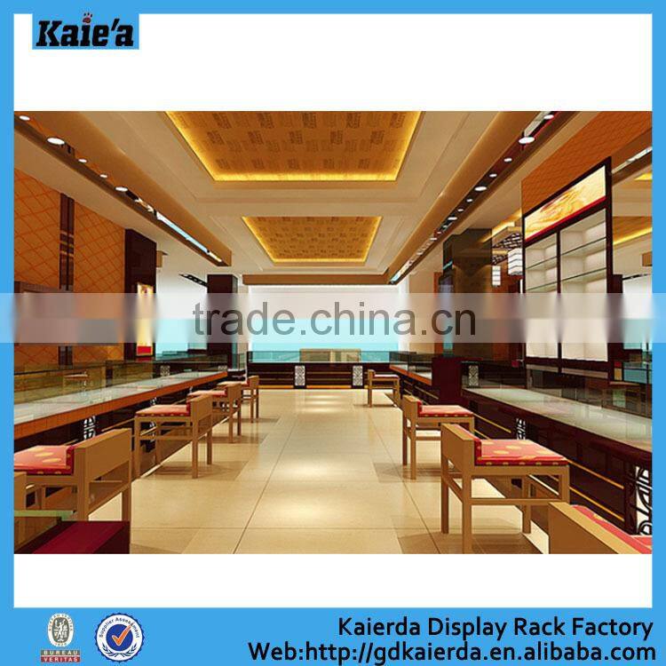 China jewelry wholesale display table store glass jewelry display table design