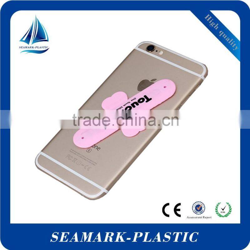 2016 cheap promotional silicone touch u mobile phone back stander giveaways