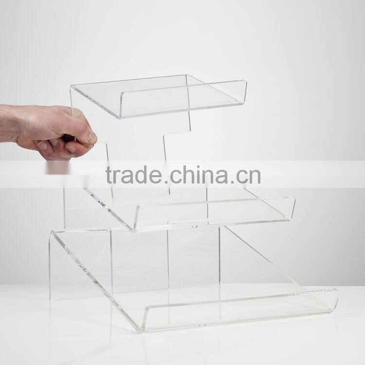 Hot sale acrylic material square acrylic cake stand, cup cake stand, mini cake stand