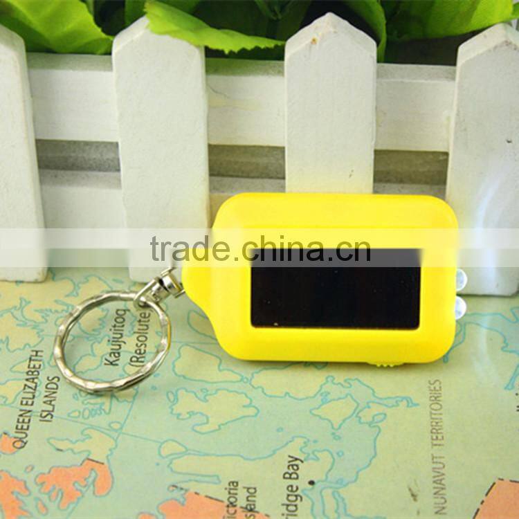 Car company promotional gifts custom, solar keychain with LED lights