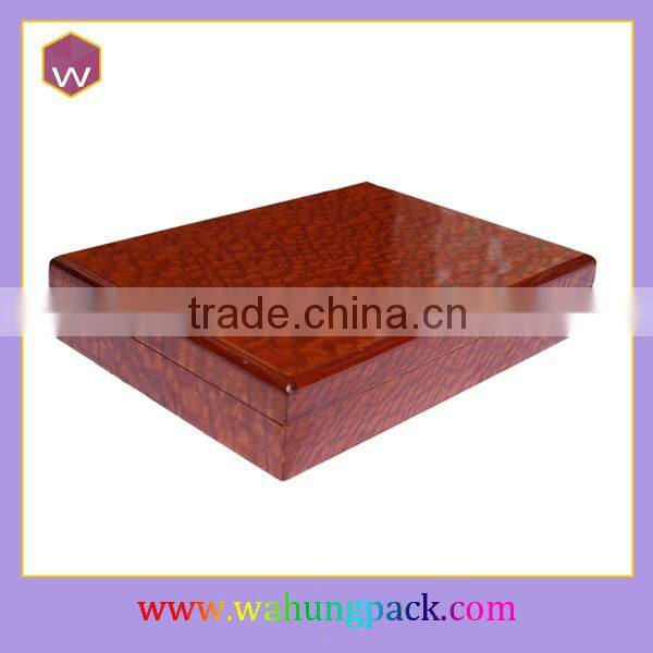 Wood venner design cigar humidor wooden box